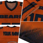 custom chicago bears halftone sweep orange black jersey best selling