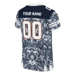 custom chicago bears mirrored pattern blue jersey best selling