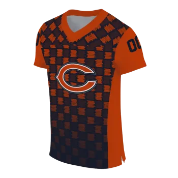 custom chicago bears stacked rectangle blue jersey fashion forward