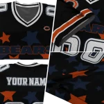 custom chicago bears star cluster black jersey best selling