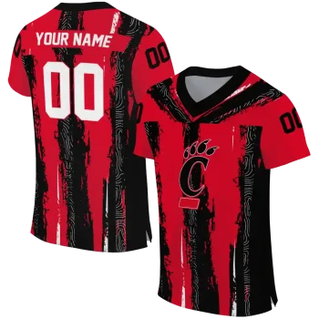 custom cincinnati bearcats striped texture red jersey best selling