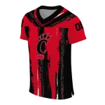 custom cincinnati bearcats striped texture red jersey best selling