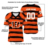 custom cincinnati bengals art stripe orange jersey best selling