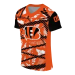 custom cincinnati bengals camo shatter orange jersey best selling