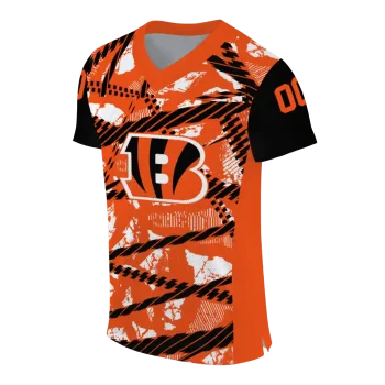 custom cincinnati bengals camo shatter orange jersey fashion forward