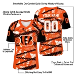 custom cincinnati bengals camo shatter orange jersey best selling