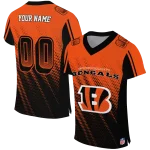 custom cincinnati bengals halftone fade orange black jersey best selling