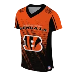 custom cincinnati bengals halftone fade orange black jersey best selling