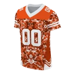 custom cincinnati bengals mirrored pattern orange jersey best selling
