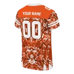 custom cincinnati bengals mirrored pattern orange jersey best selling