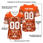 custom cincinnati bengals mirrored pattern orange jersey best selling