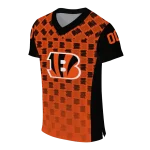 custom cincinnati bengals stacked rectangle orange jersey best selling