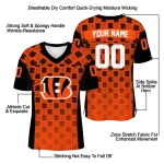 custom cincinnati bengals stacked rectangle orange jersey best selling