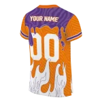 custom clemson tigers dripping flames orange white jersey best selling