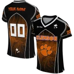 custom clemson tigers halftone slant orange black jersey best selling