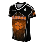 custom clemson tigers halftone slant orange black jersey best selling