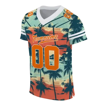 custom clemson tigers horizon palm sunset jersey fashion forward