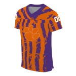 custom clemson tigers stripe splatter orange jersey best selling