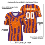 custom clemson tigers stripe splatter orange jersey best selling