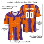 custom clemson tigers striped texture orange jersey best selling