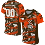 custom cleveland browns camo shatter brown jersey best selling