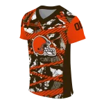 custom cleveland browns camo shatter brown jersey best selling