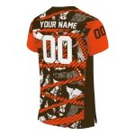 custom cleveland browns camo shatter brown jersey best selling