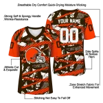 custom cleveland browns camo shatter brown jersey best selling