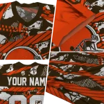 custom cleveland browns camo shatter brown jersey best selling