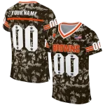 custom cleveland browns camouflage abstract brown jersey best selling