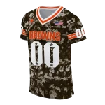 custom cleveland browns camouflage abstract brown jersey best selling