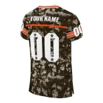 custom cleveland browns camouflage abstract brown jersey best selling