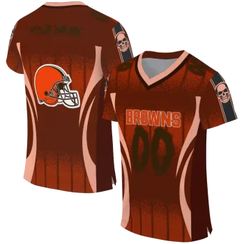 custom cleveland browns dynamic dots orange jersey best selling