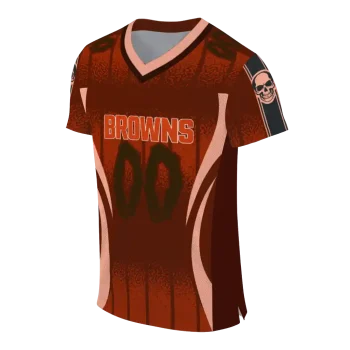 custom cleveland browns dynamic dots orange jersey fashion forward