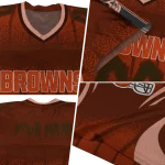 custom cleveland browns dynamic dots orange jersey best selling