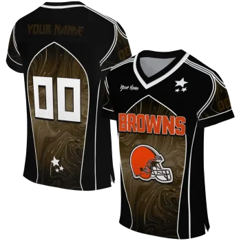 custom cleveland browns halftone slant brown black jersey best selling