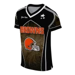 custom cleveland browns halftone slant brown black jersey best selling
