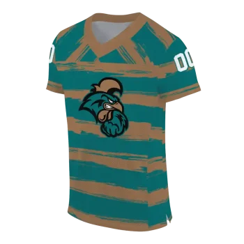 custom coastal carolina chanticleers art stripe green jersey fashion forward