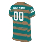 custom coastal carolina chanticleers art stripe green jersey best selling
