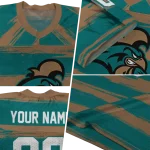 custom coastal carolina chanticleers art stripe green jersey best selling