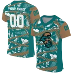 custom coastal carolina chanticleers camo shatter green jersey best selling