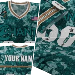 custom coastal carolina chanticleers camouflage abstract green jersey best selling