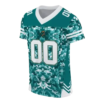 custom coastal carolina chanticleers mirrored pattern green jersey fashion forward