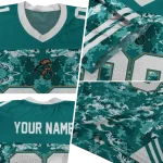 custom coastal carolina chanticleers mirrored pattern green jersey best selling