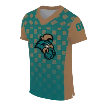 custom coastal carolina chanticleers stacked rectangle green jersey fashion forward
