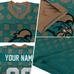 custom coastal carolina chanticleers stacked rectangle green jersey best selling