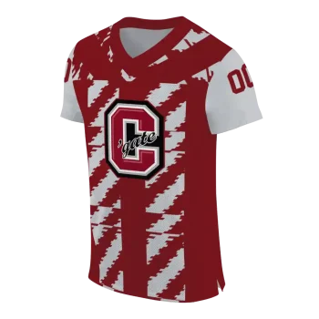 custom colgate raiders stripe block maroon jersey fashion forward