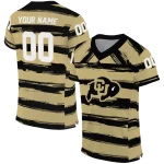 custom colorado buffaloes art stripe gold jersey best selling