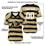 custom colorado buffaloes art stripe gold jersey best selling