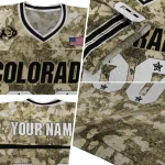custom colorado buffaloes camouflage abstract gold jersey best selling